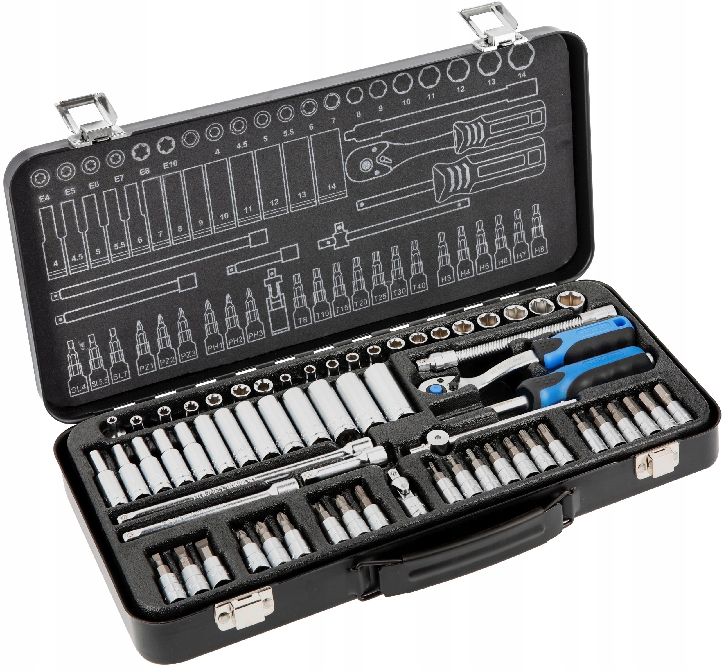 Hogert набір торцевих головок біти торцеві Ключі 63 шт.