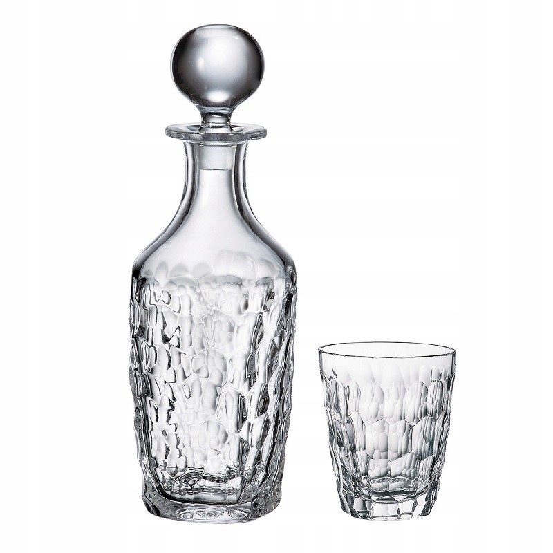Bohemia Marble Whisky Set 1+6 Pohárov Karafa Kryštál Komplet