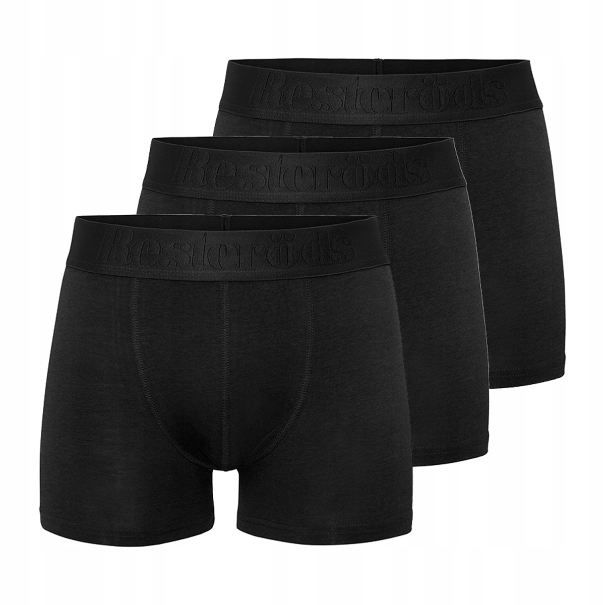 Pánské boxerky Resteröds Premium Boxers Bambusové 3-Pak Černé S
