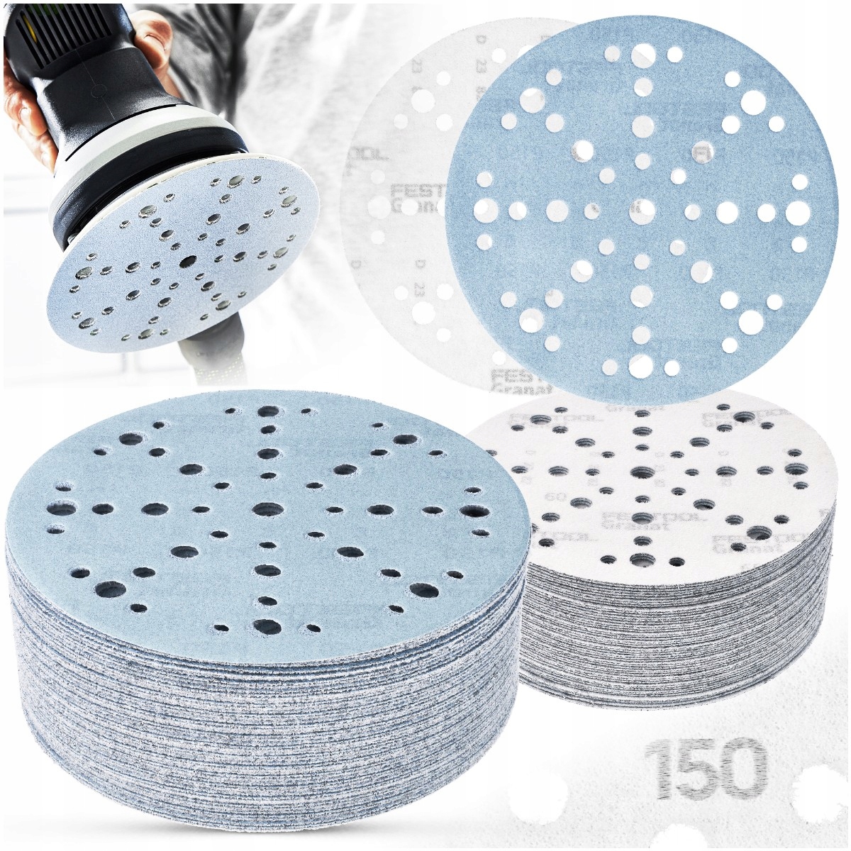 100 x Disky Brúsny papier Festool Repík na brúsenie D150 P150