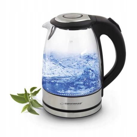 czajnik elektryczny Esperanza, czajnik szklany Yosemite 1,7 l czarny EKK01