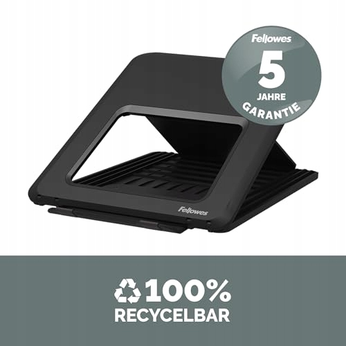 FELLOWES Podstawka Pod Laptopa Regulowana Do Biura I Domu Czarna — miniatura 7