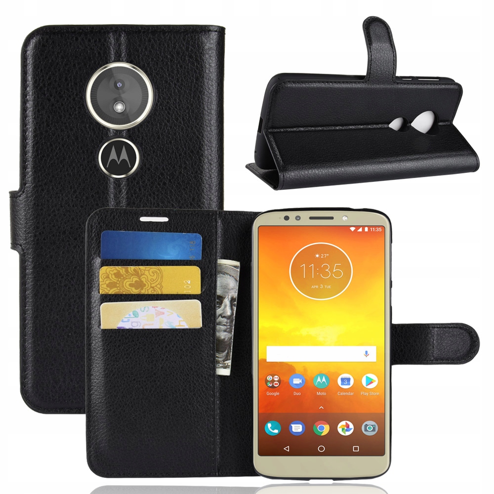 

Etui z Klapką Skórzane Litchi do Moto E5 G6 Play