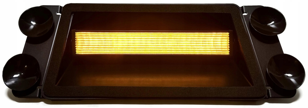 Žlutá výstražná Led stroboskopická lampa za sklo pro přísavky 12V 24V