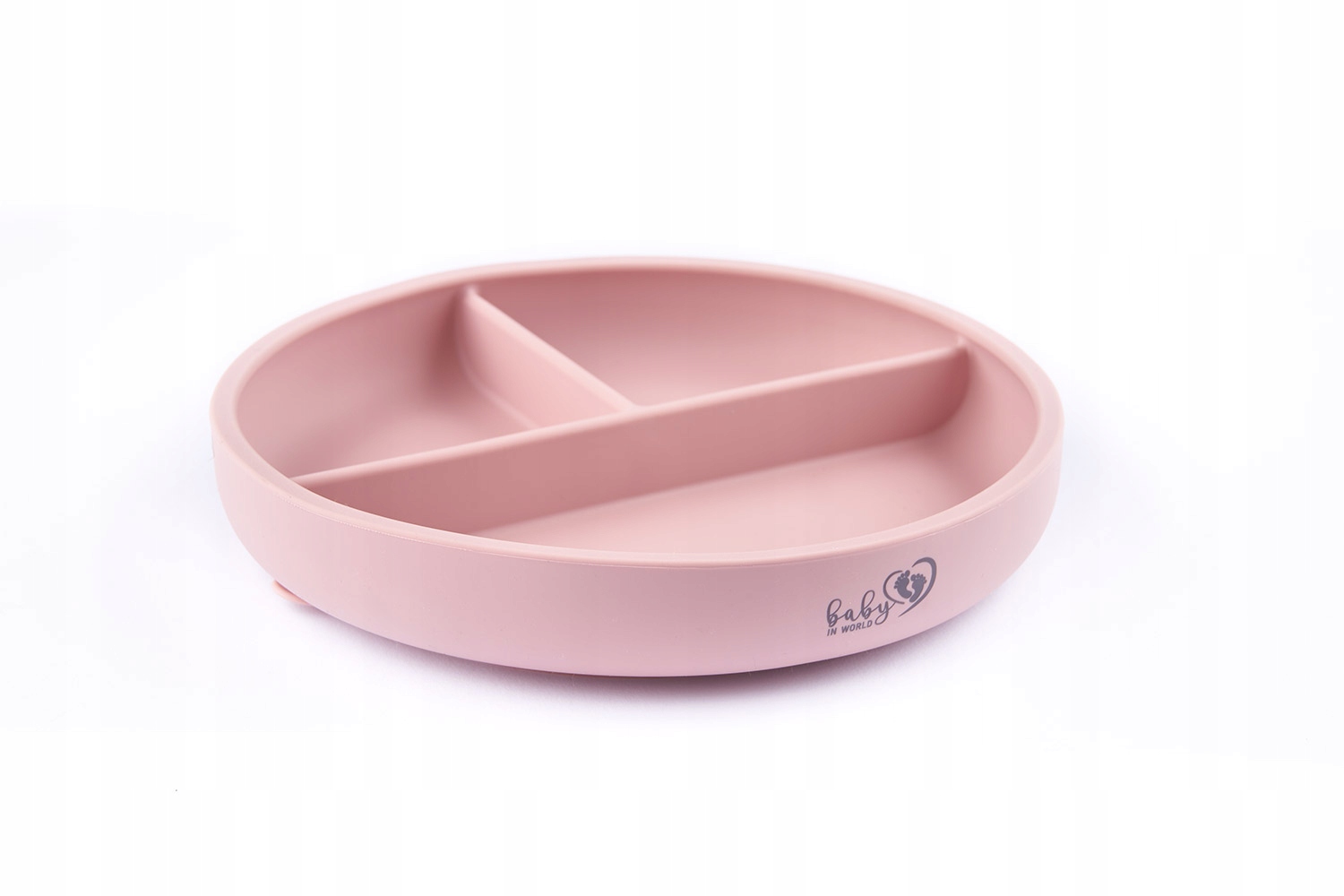 PLATE WITH DIVIDERS AND SUCTION CUP BLW PLATE