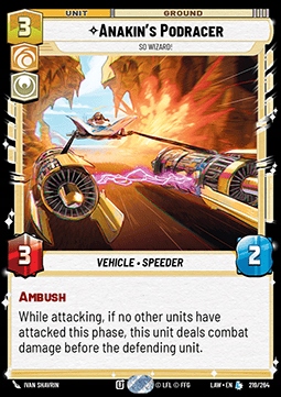 Karta Anakin's Podracer, So Wizard! SWU LAW #219