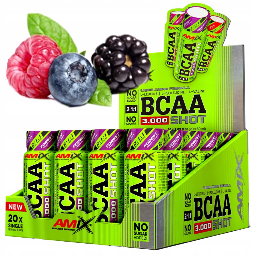 Bcaa 20 Ampulek na pití – Silná formule na kvásky, na regeneraci Amix