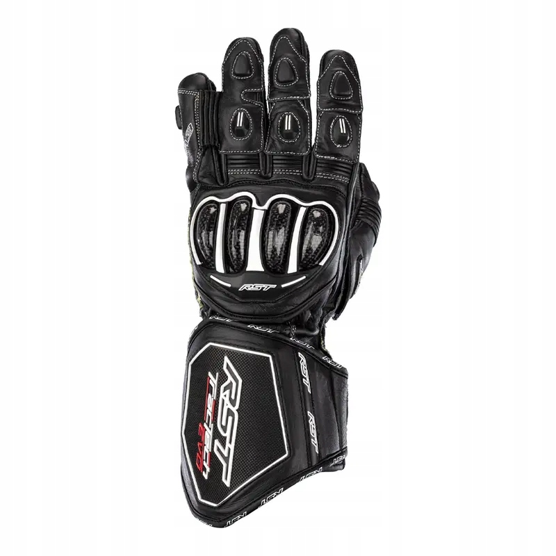 Kožené motocyklové rukavice Rst Tractech Evo 4 Black M