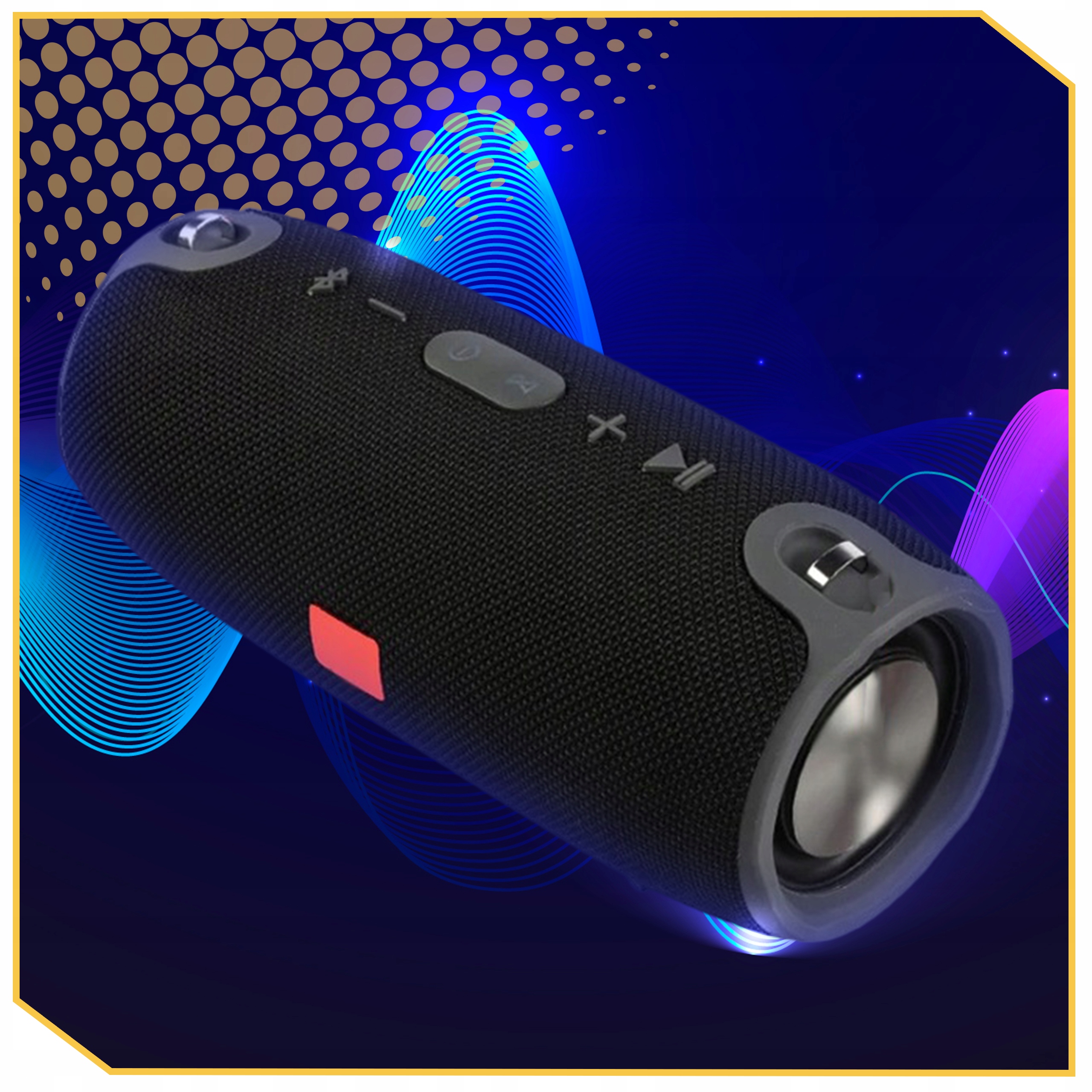 MOCNY GŁOŚNIK MOBILNY BEZPRZEWODOWY BLUETOOTH Z RADIO BASS PASKIEM NA RAMIE Marka Lewer