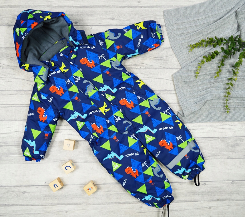 ZIMOWY KOMBINEZON jednoczęściowy DINO granat r.122 Rodzaj zimowy