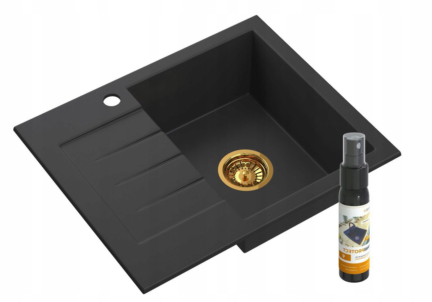 Zlatý Nástenný sifónový drez Granitový