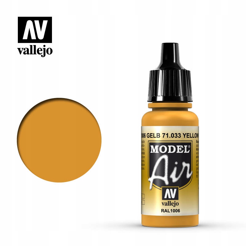 Vallejo Model Air 71.033 Yellow Ochre 17 ml. New