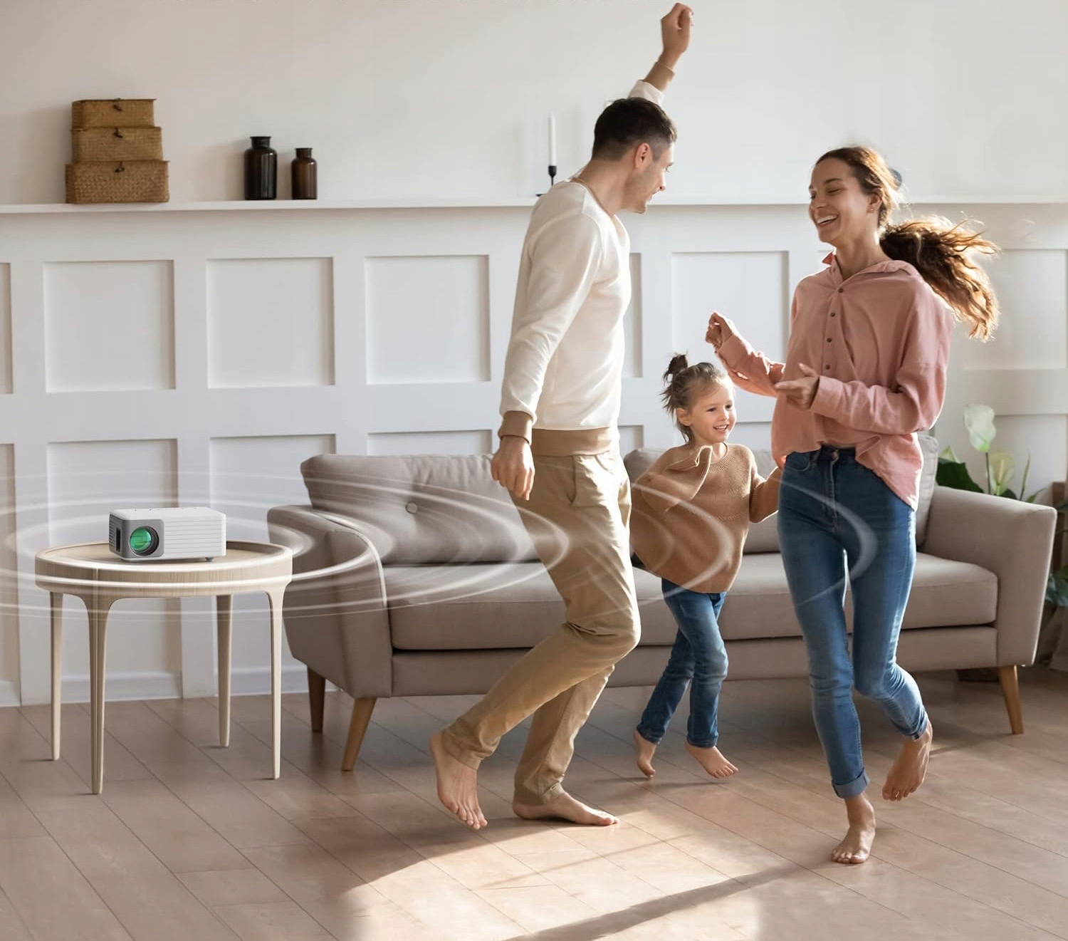 Projektor mini LED AKIYO O1 FullHD 1080p kino domowe pilot + statyw Model O1Pro