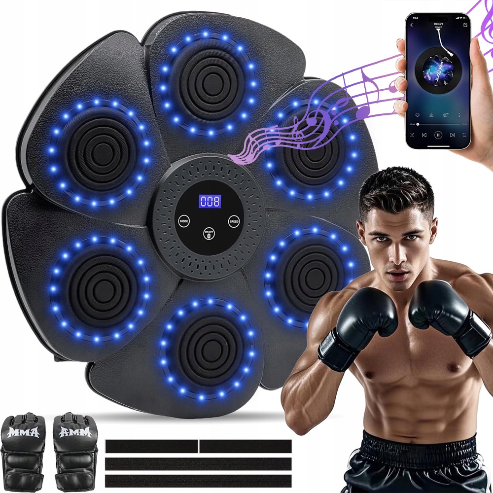 Music Boxing Machine Do Treningu Z Muzyką Bluetooth 18 Prędkości Sensor