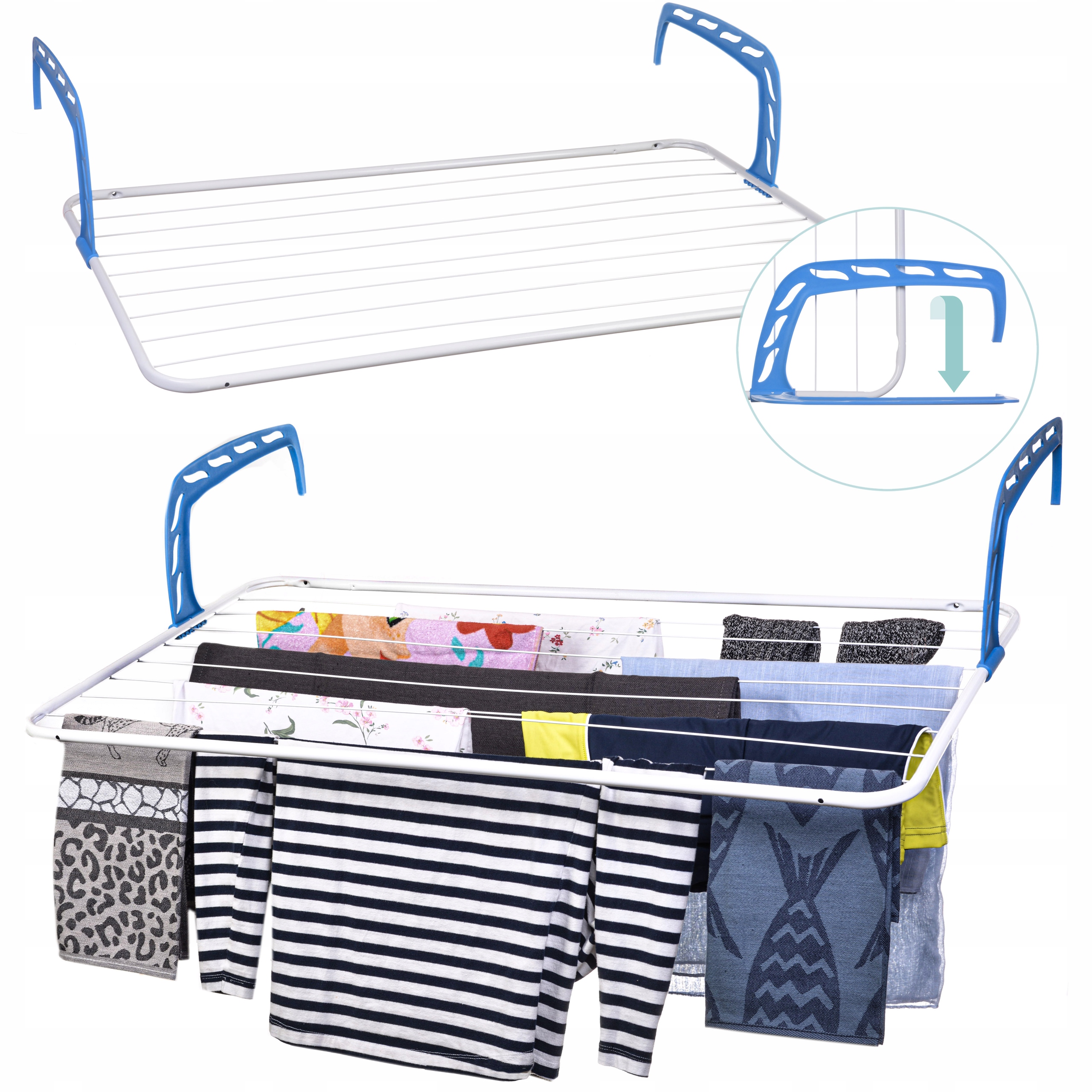 

Suszarka Na Balkon Pranie Do Ubrań 103X54cm 9m 9kg