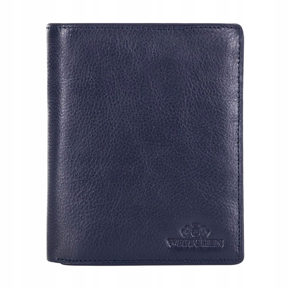 Pánská tmavě modrá kožená peněženka s Rfid Wittchen 21-1-221-NL