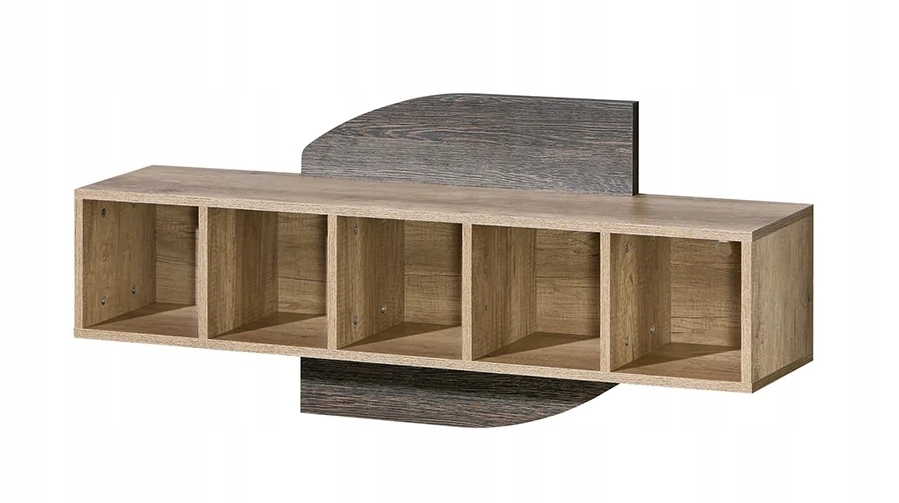 Nowoczesna Półka Wisząca Duża 120 cm Dąb Canyon + Arusha ROMEK DL