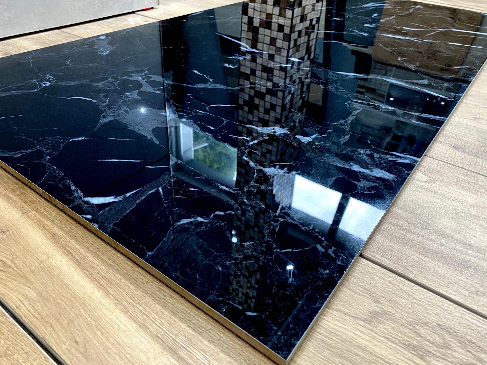 Gres polerowany CZARNY MARMUR 120x60 WYSOKI POŁYSK Typ gres