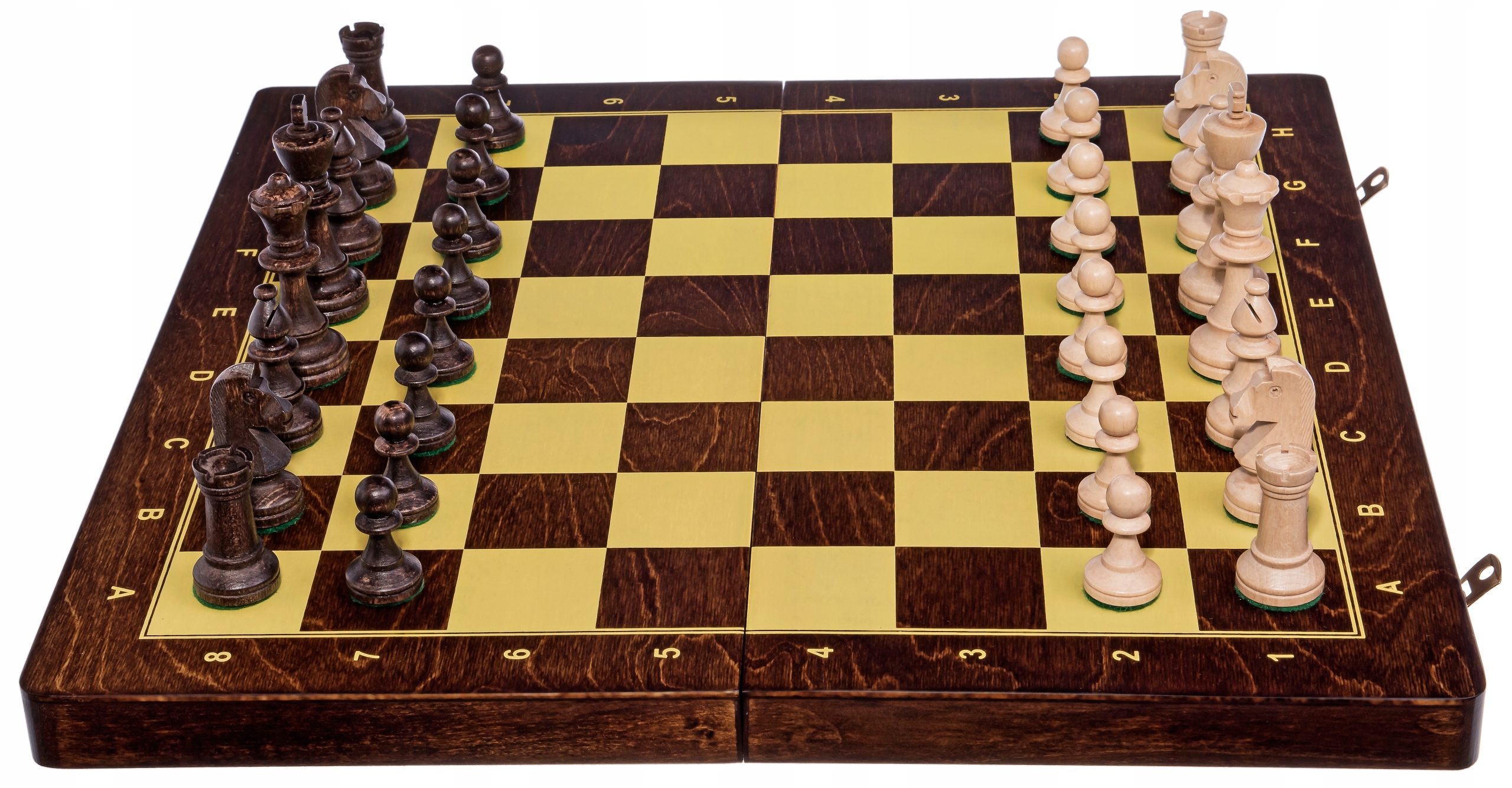 SZACHY TURNIEJOWE DREWNIANE DRUKOWANE DUŻE 40 cm Producent Chesscheck