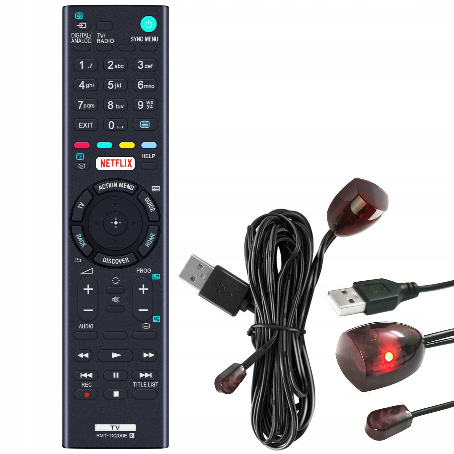 Dálkový Ovladač Pro Tv Sony RMT-TX200E Netflix KD-49XD7004 Ir Kabel