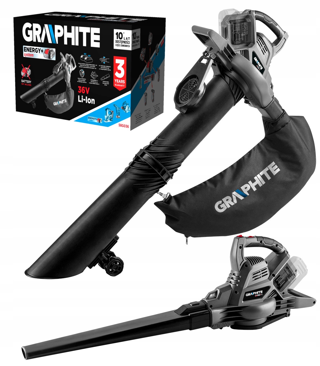 

Odkurzacz Dmuchawa do liści Graphite 58G036 36V