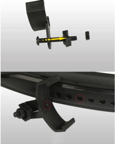 BŁOTNIKI ROWEROWE ZESTAW KOMPLET PRZÓD TYŁ WACHLARZE CROSS MTB 26" CZARNY Kolor dominujący czarny