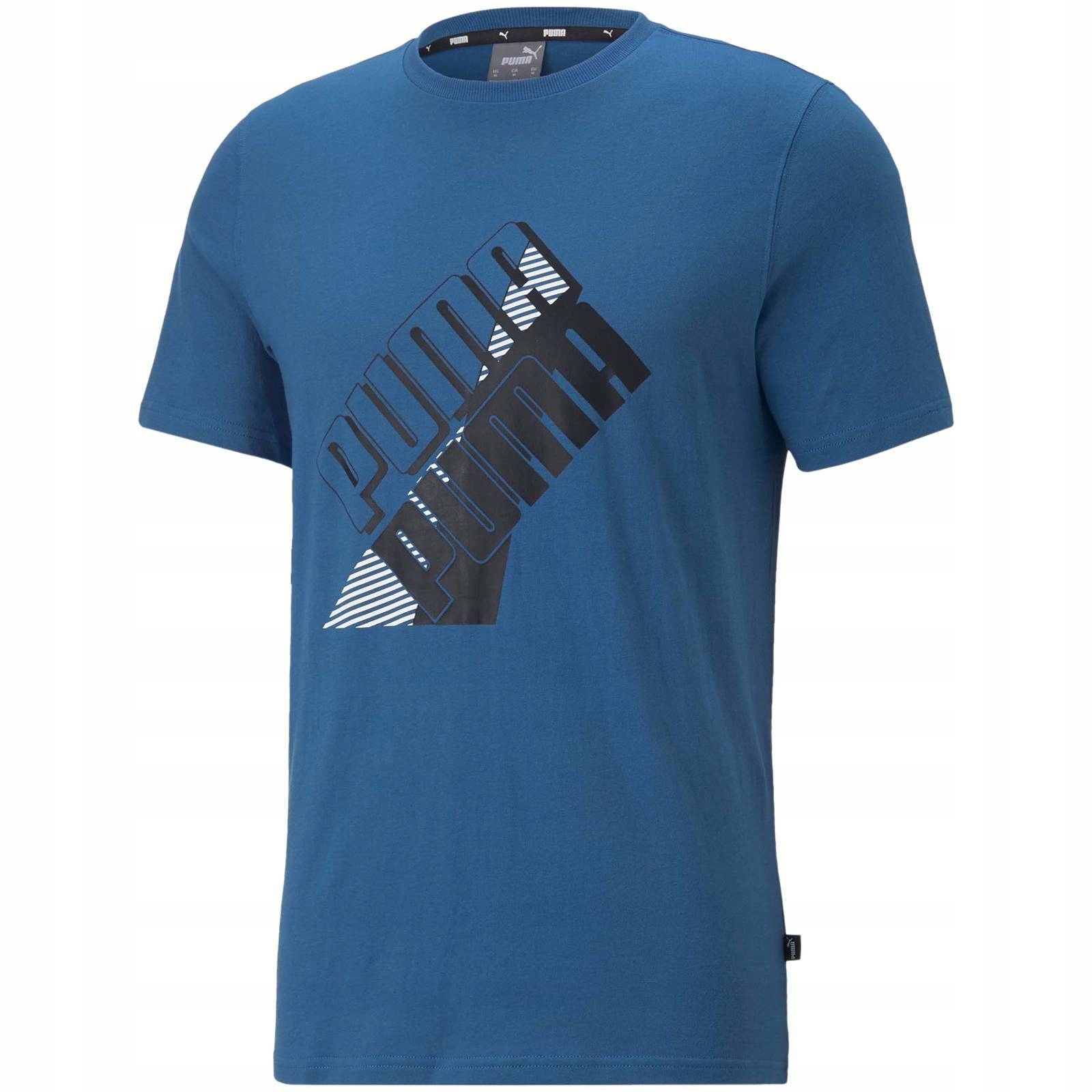 

Puma Logo T-shirt Męska Koszulka Bawełna Niebieska