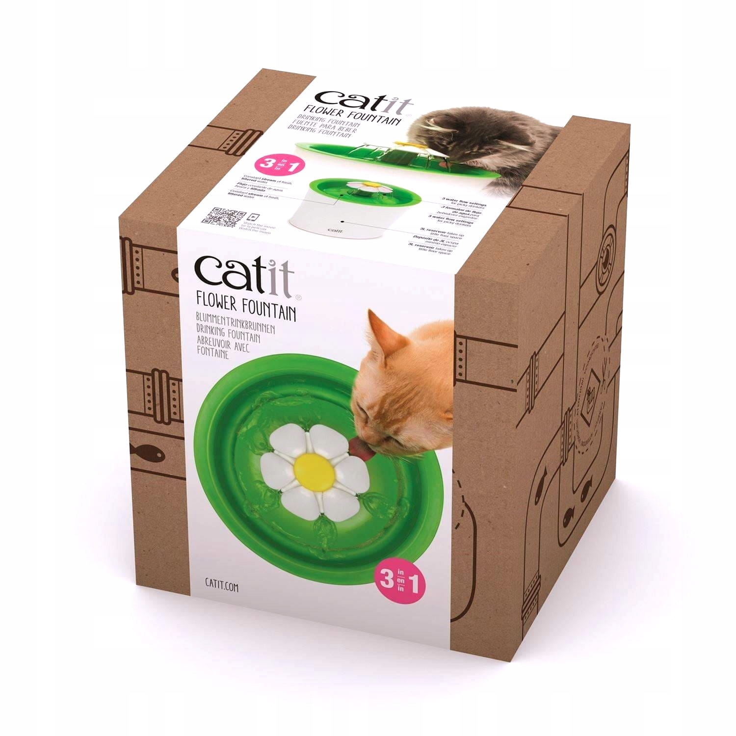 Fontána pro kočky s napáječkou Catit Senses 2.0 Flower Fountain