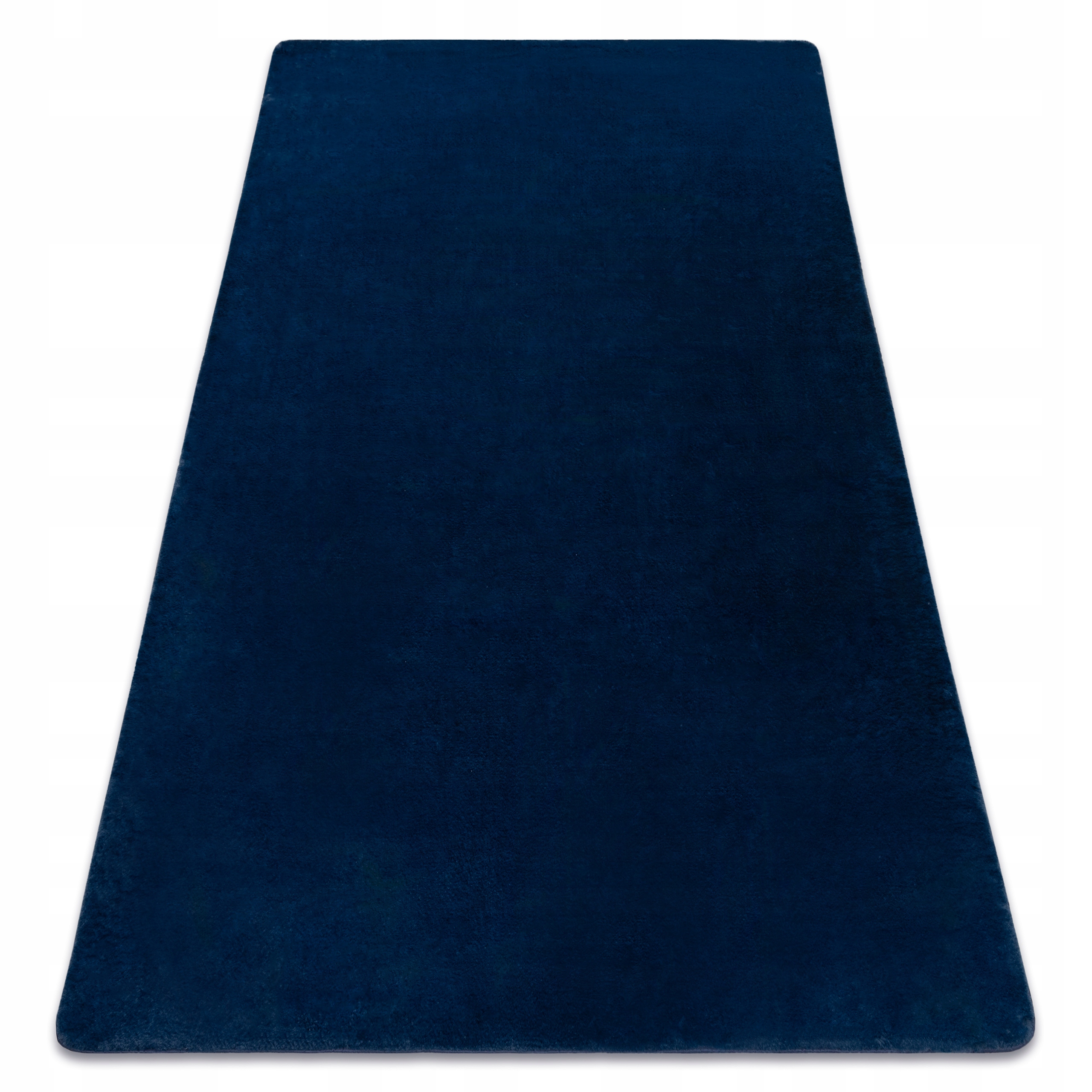 Koberec modrý plyšový protiskluzový na praní Králík 80 x 150 cm