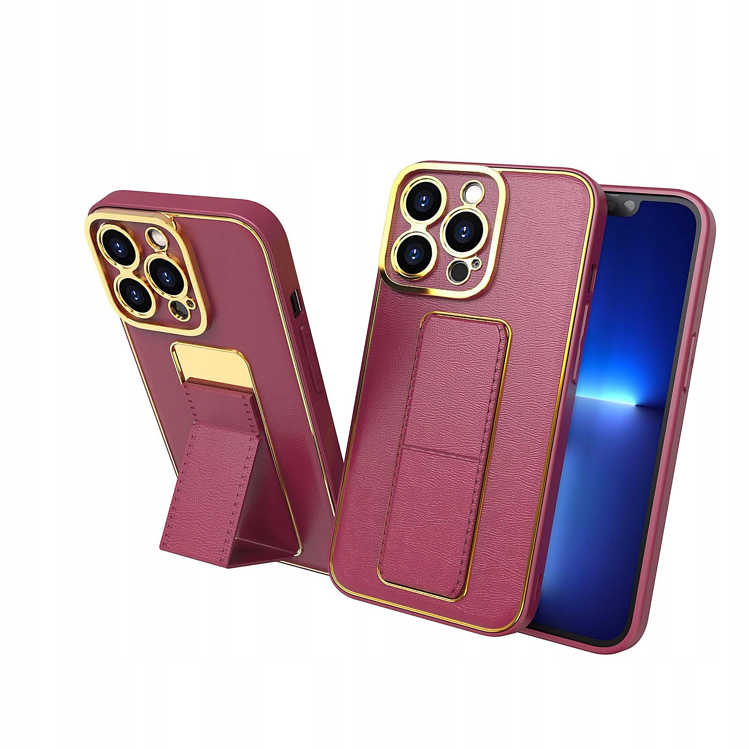 New Kickstand Case etui do iPhone 12 z podstawką czerwony