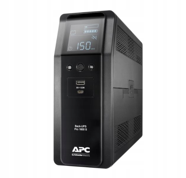 Apc Back Ups Pro Br 1600VA, Sinewave, 8 Outlets, Avr, LCD interface