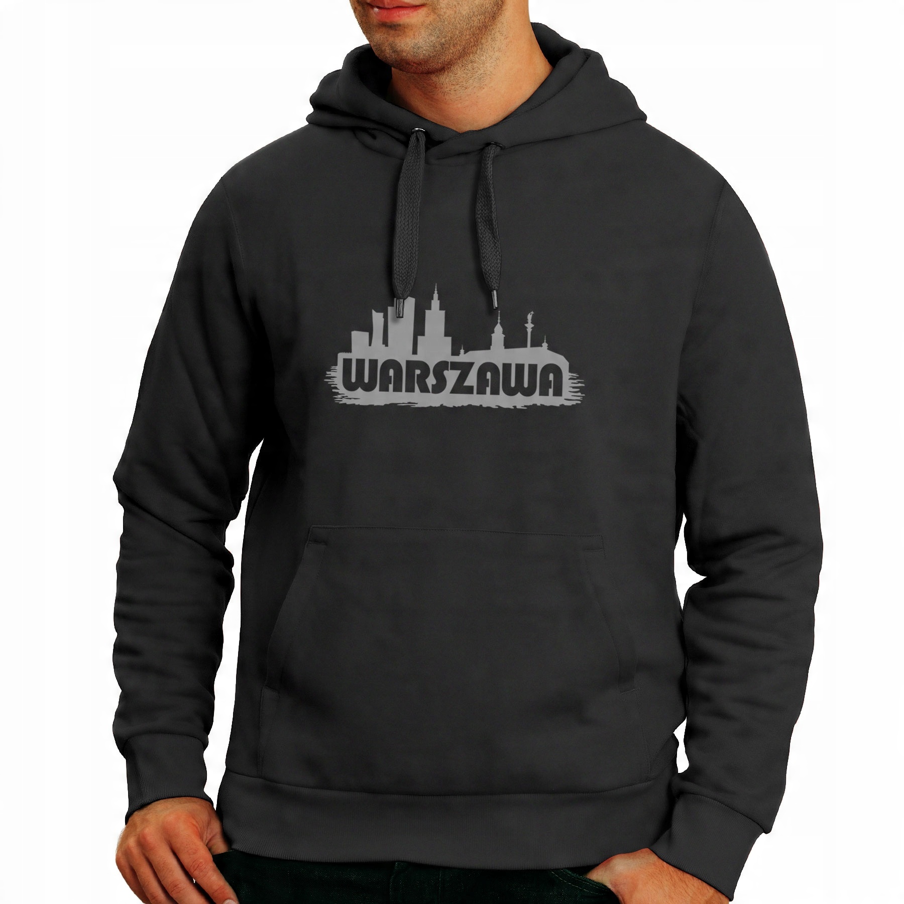 

Bluza z kapturem Warszawa City (M):: M,: czarny