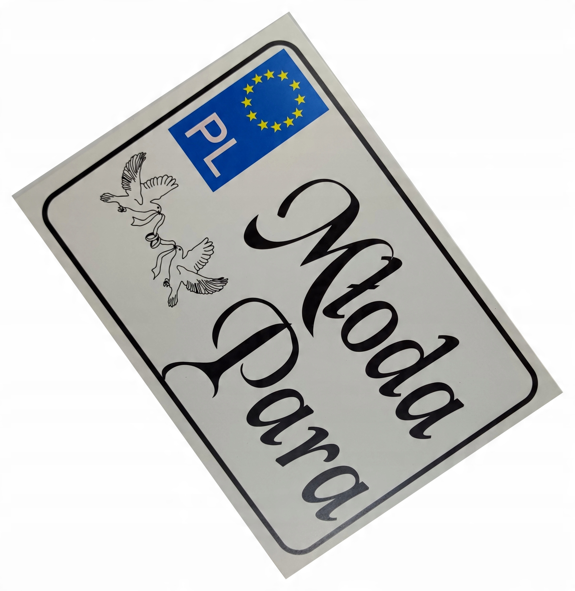 

Tablica Młoda Para Kwadrat Dwurzędowa ślub wesele