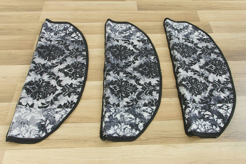 SZARE NAKŁADKI NA SCHODY ORNAMENT W STYLU GLAMOUR Kształt półokrągły