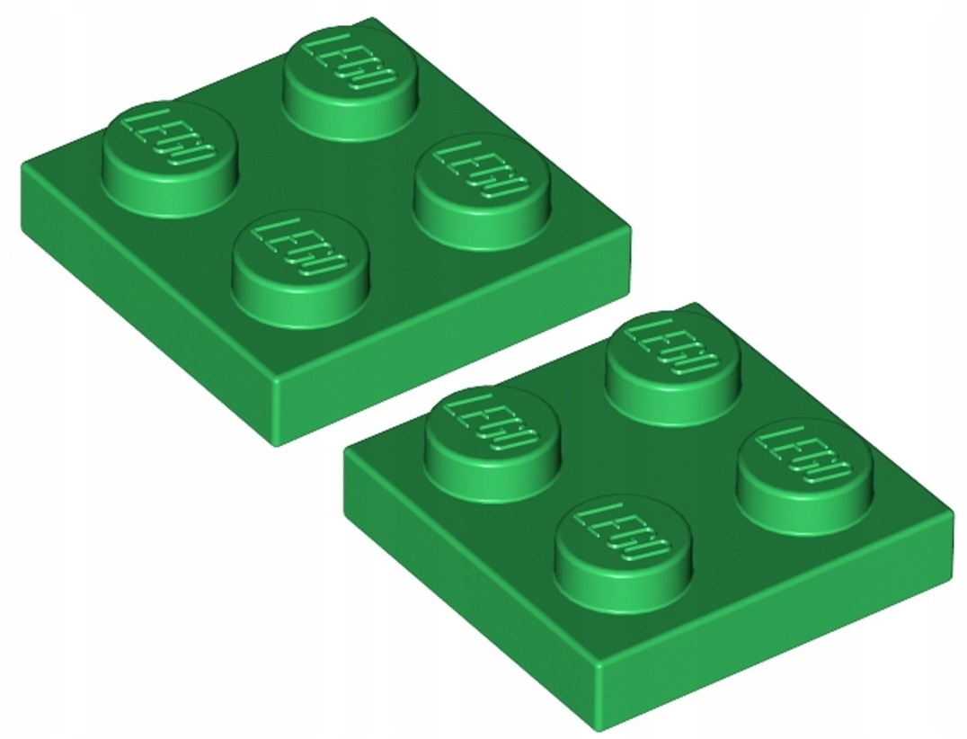 

Lego Płytka 2x2 Zielona/Green (3022/302228) 2szt