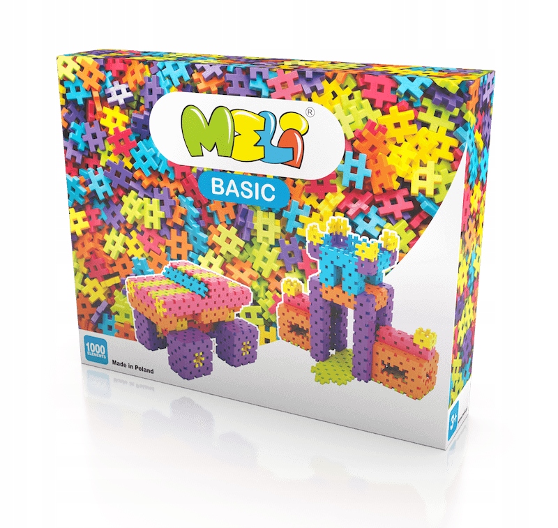 Klocki Meli Basic 1000 szt Zestaw klocków Wafle