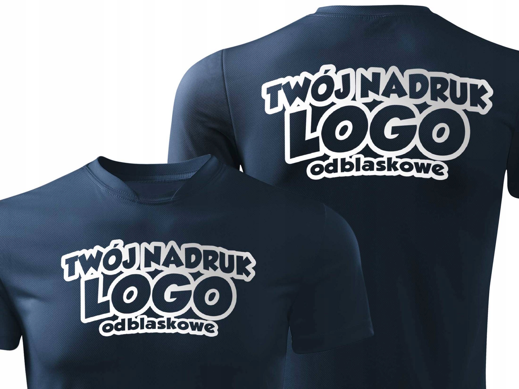 

Szybkoschnący T-shirt własny nadruk odblaskowy M