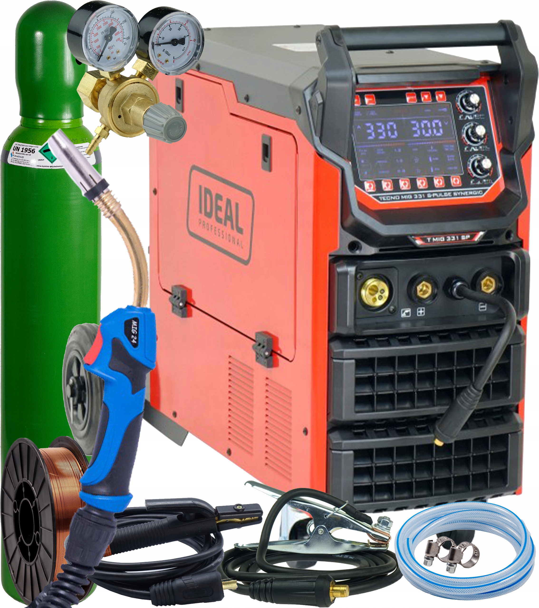 Synergická svářečka Ideal Tecno Mig 331 S-pulse 400V 330A SET4