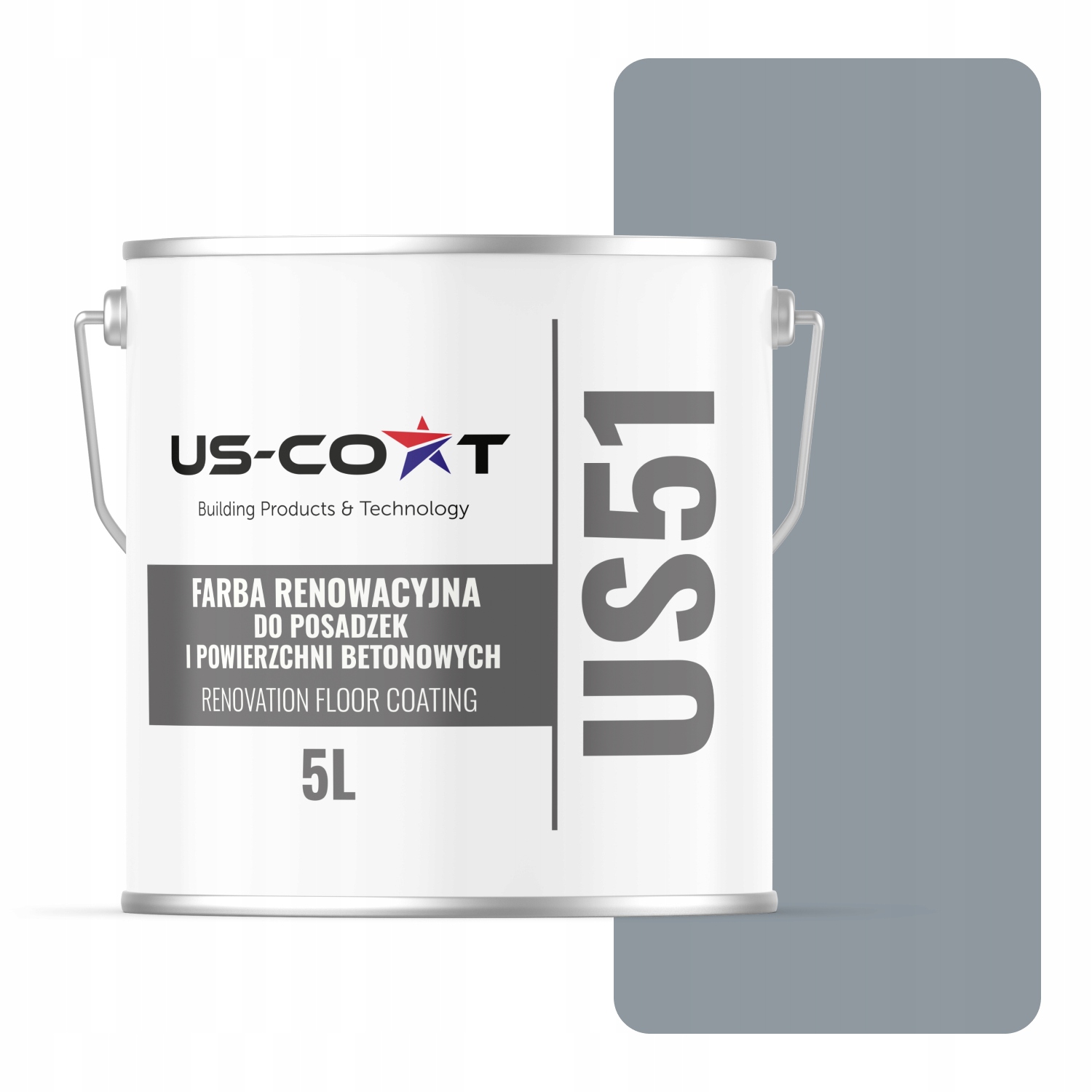 Farba Na Renováciu Betónových Podláh Garáže Šedo-modrá RAL7001 Saténová 5 L