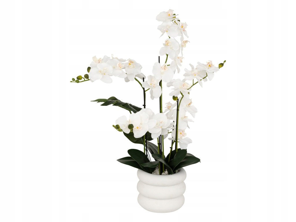 Umělá orchidej Mick v keramickém květináči, 80 cm