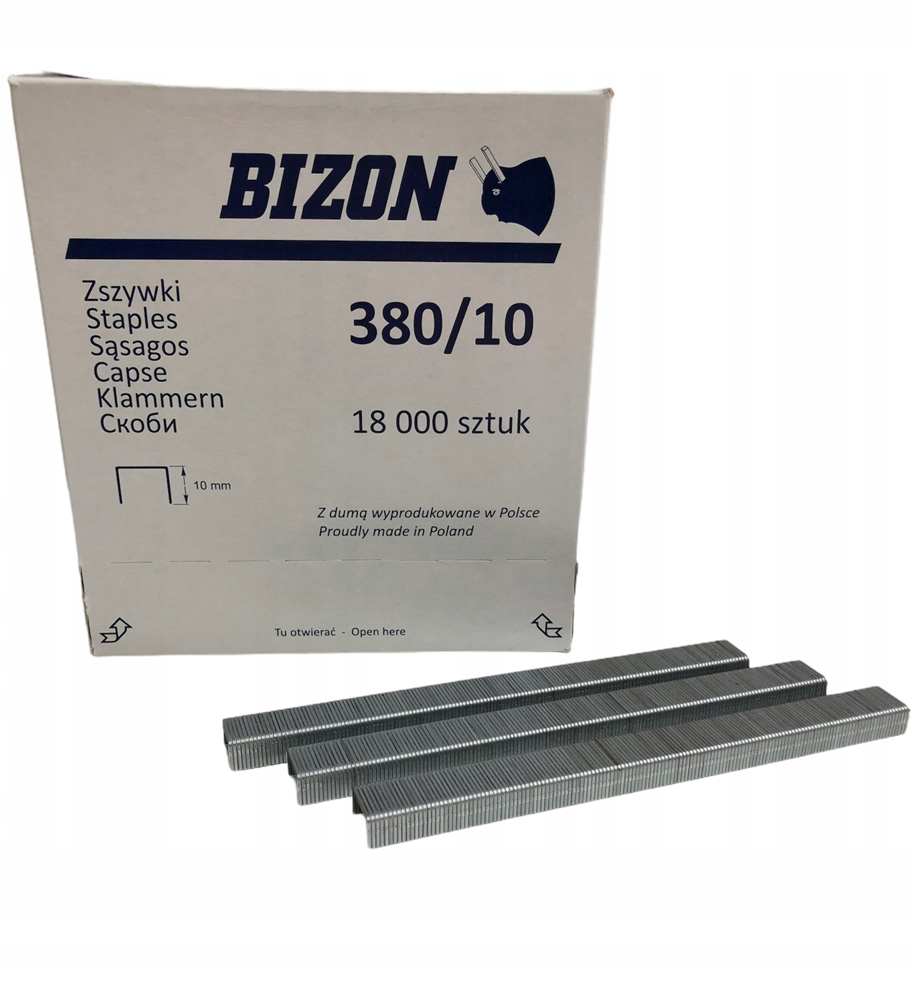 

Zszywki tapicerskie stolarskie Bizon 380/10 x18000