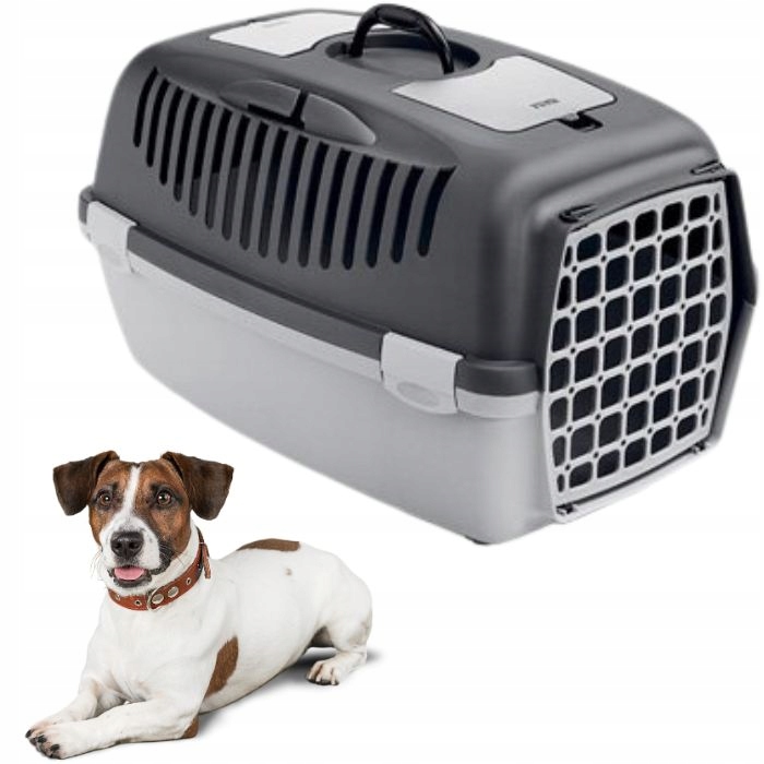 Transporter podróżny dla psa 10-12kg Gulliver 3 Szary 61x40x38cm