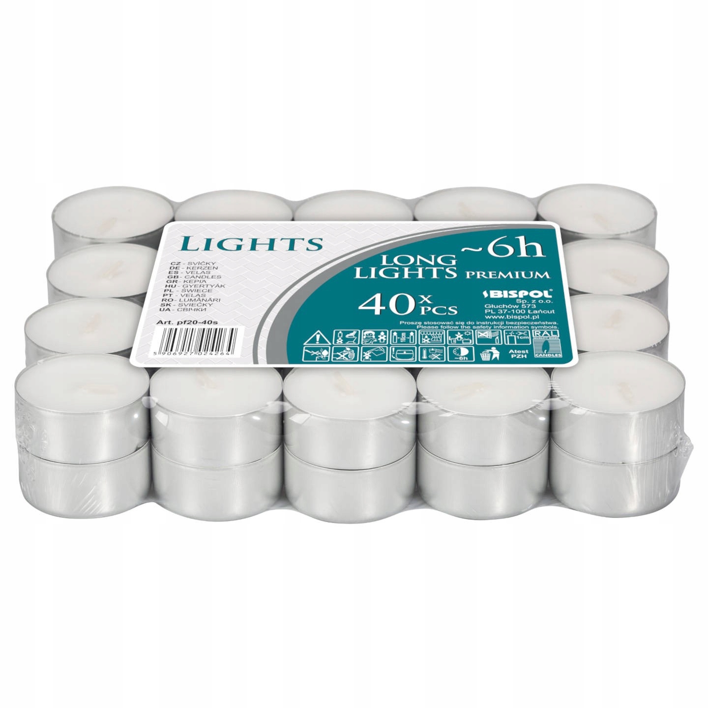 

Świece Bispol 6h 40szt.