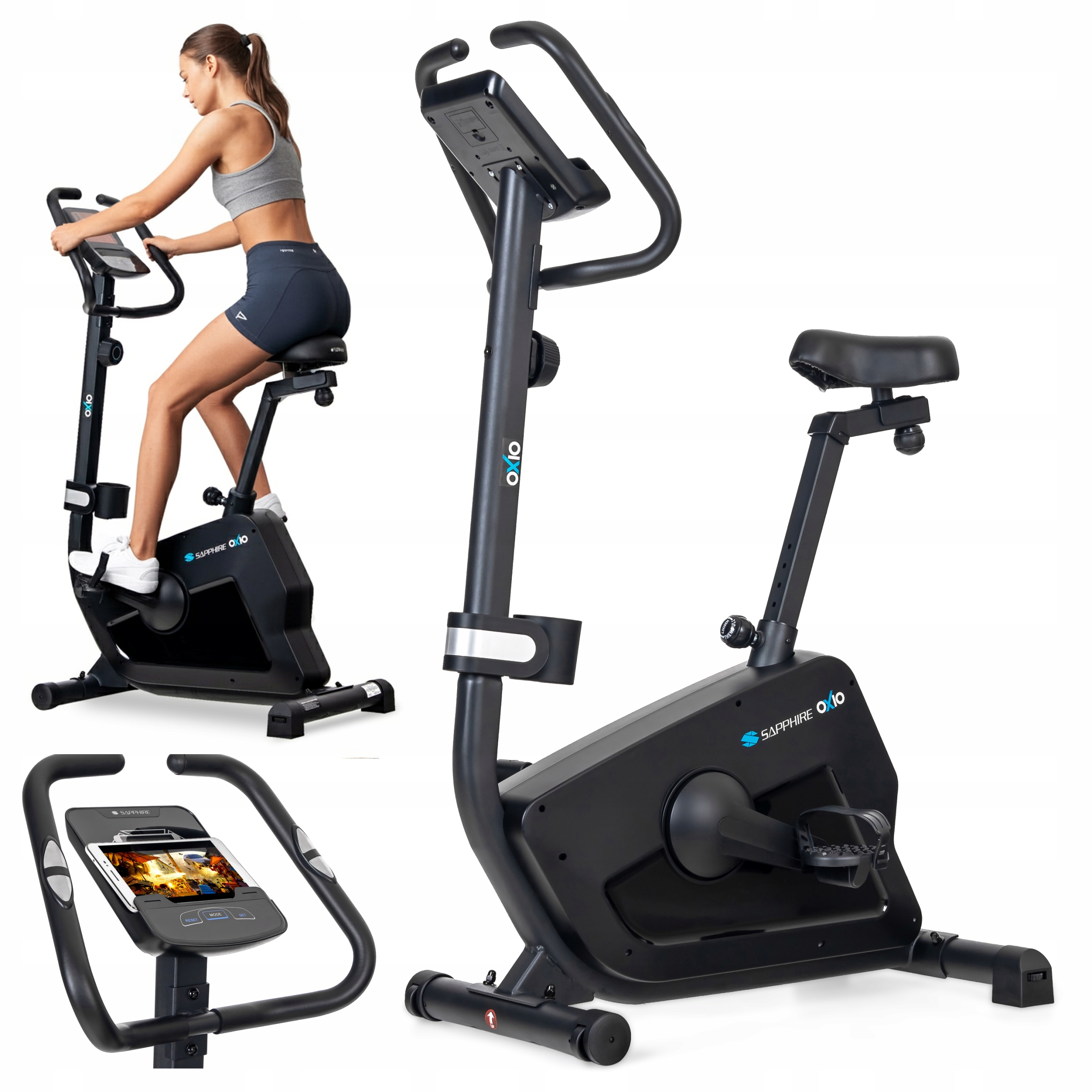 ВЕЛОСИПЕД стаціонарний магнітний OXIO ТРЕНУВАЛЬНИЙ велосипед для вправ SAPPHIRE