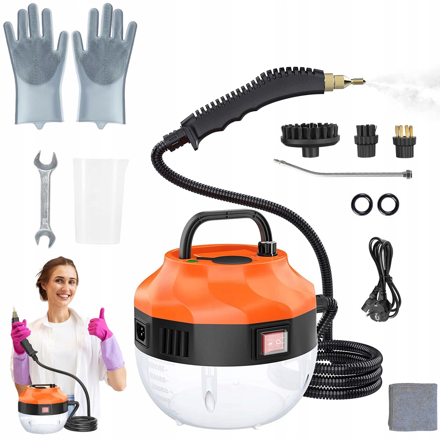 2500W Parní Čistič Parní Čisticí Zařízení Set 220V 1000 ml