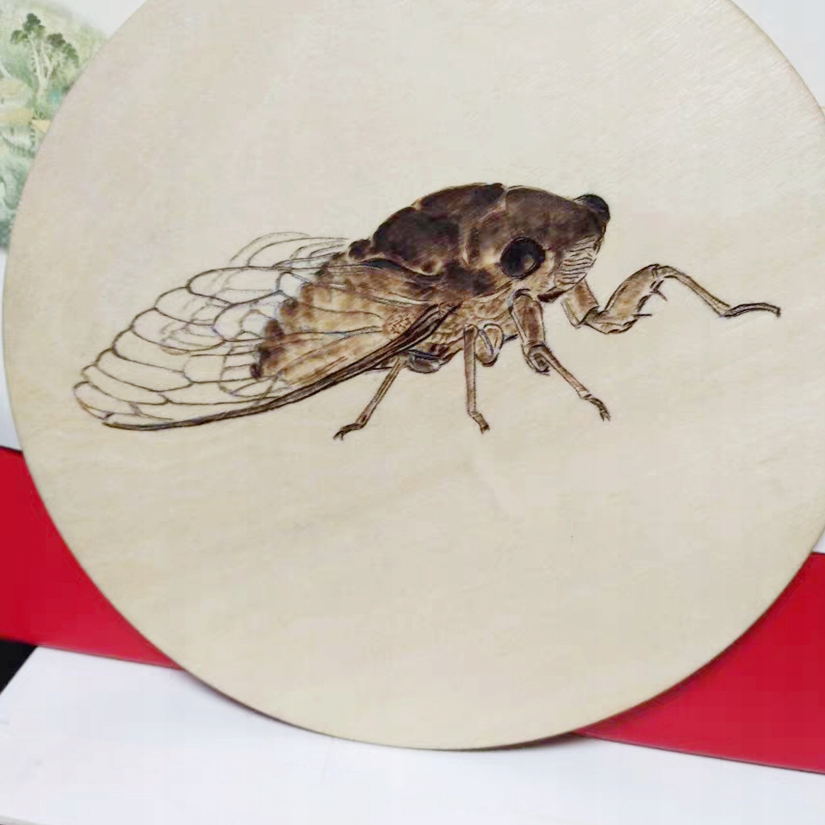 Małe drewniane krążki z otworami i okrągłymi plasterkami w kolorze kłody