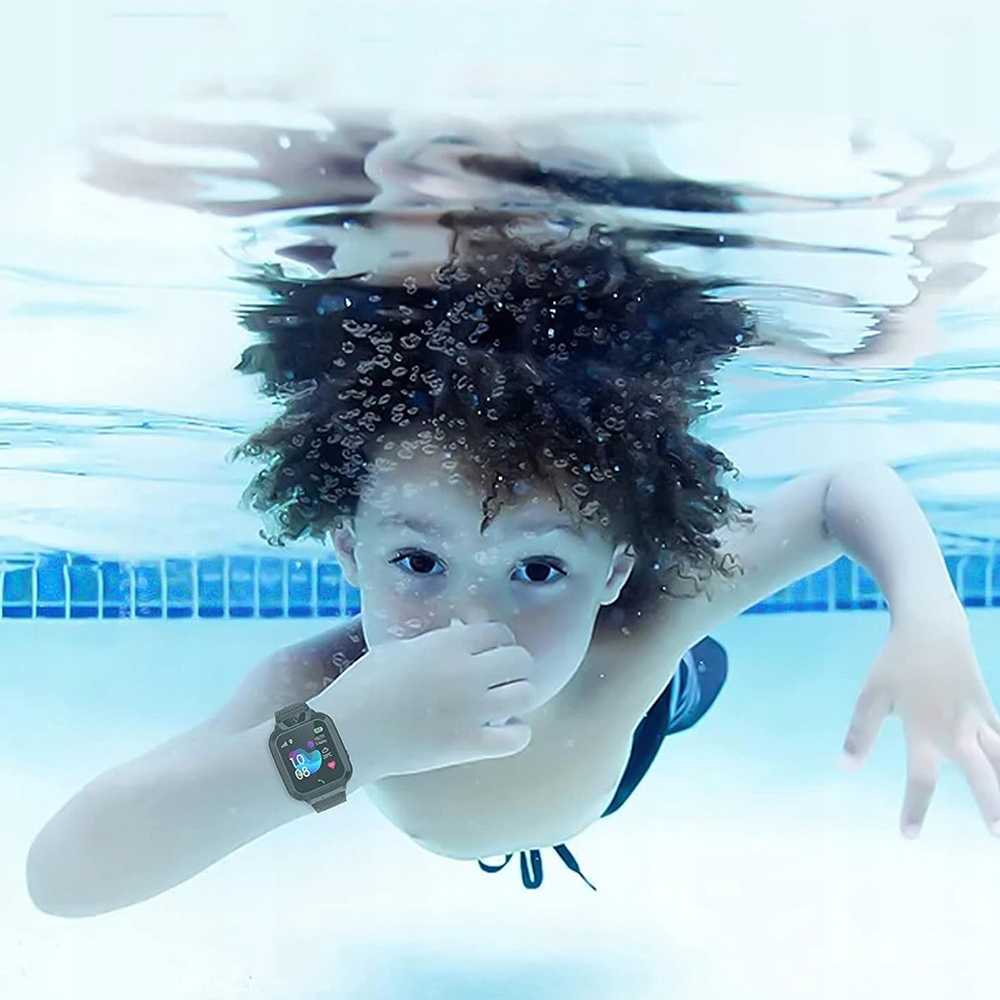 INTELIGENTNY ZEGAREK DLA DZIECI MOŻESZ ZADZWONIĆ WODOODPORNY EKRAN DOTYKOWY Kolor tarczy czarny