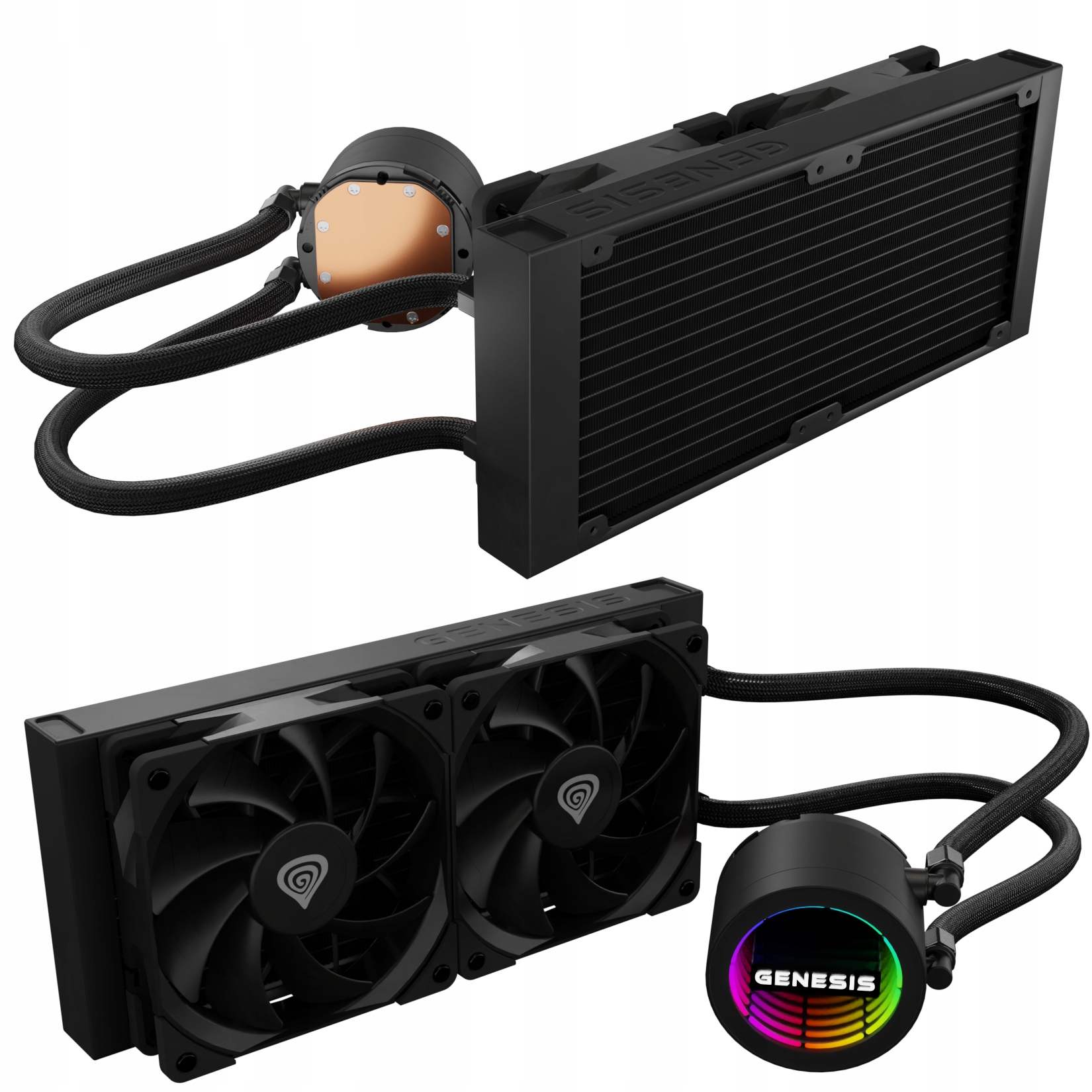 Chłodzenie Wodne Cpu Procesora Genesis Hydria 240 Czarne Aio NLG-2318