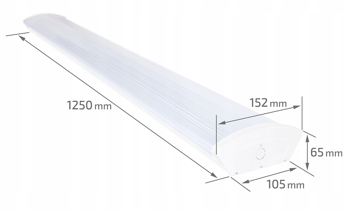 OPRAWA KLOSZOWA DO ŚWIETLÓWEK LED T8 2x120CM IP20 Kolor biały