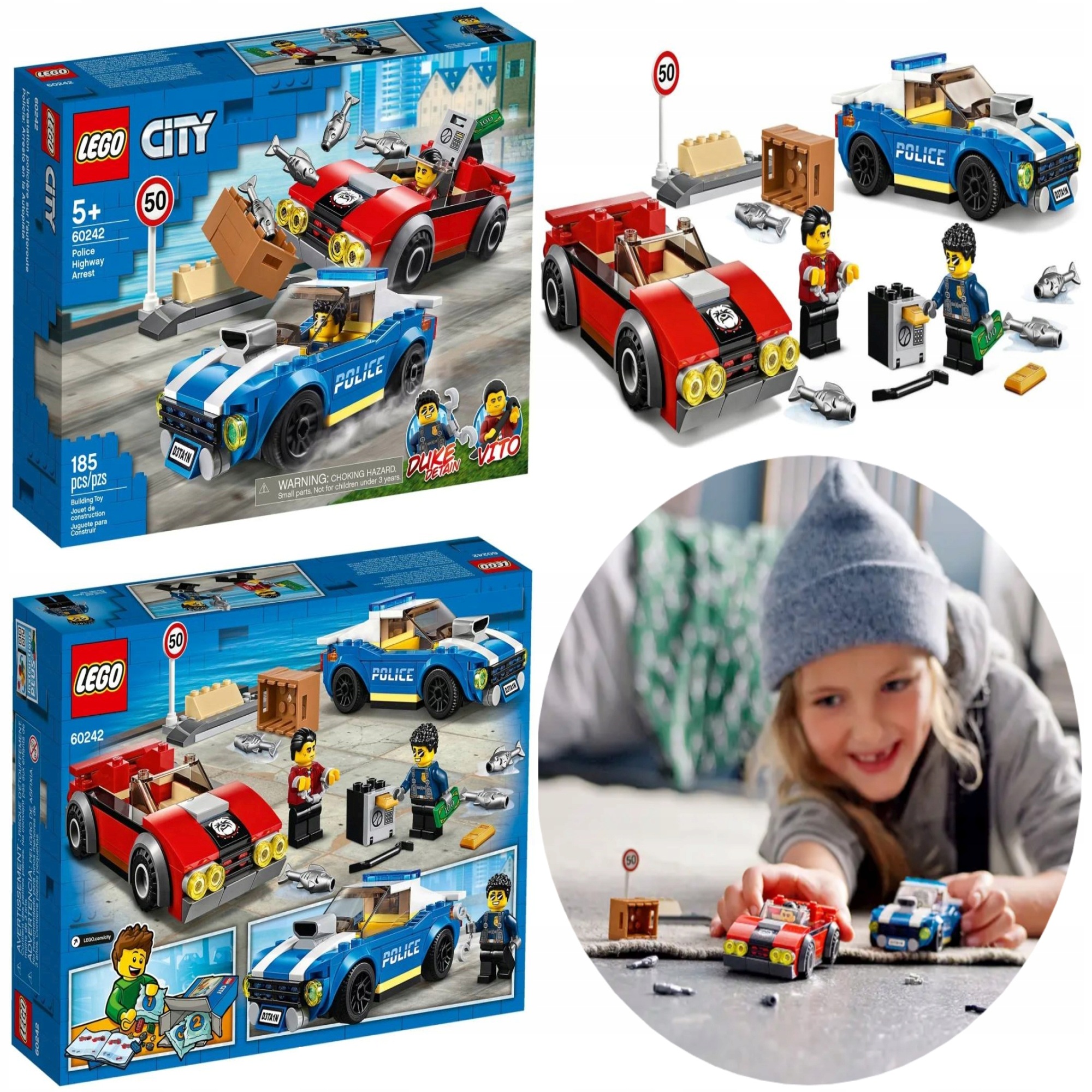 Sada Lego City 60242 – Zatčení Policejním Autem Na Dálnici